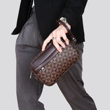 PU Leather Zipper Pockets Men's Bag