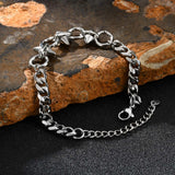 Punk Rivet Twisted Chain Bracelet