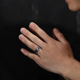 Retro Cyberpunk Gear Armor Ring