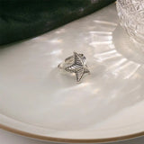 Retro Big Star Adjustable Ring