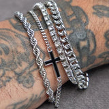 Hip-Hop Cross Multi Layer Bracelet