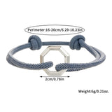 Simple Men Braided Rope Adjustable Bracelet