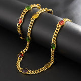 Beads Gold Color Chain Necklace Set