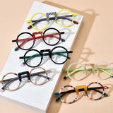 Multicolor Unique Round Eyeglasses