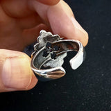 Retro Lucky Four-Leaf Clover Open Ring