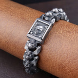 Stainless Steel Domineering Skull Bracelet