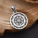 Skull Forged Round Pendant