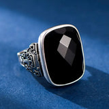 Retro Hollow Eternal Agate Ring