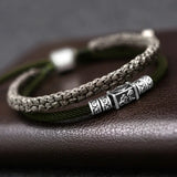 Silver Lucky Charm Braided Bracelet