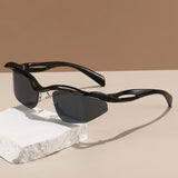 Edgy Wraparound Sport Shades Sunglasses