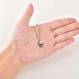Mini Steel Skull Pendant Necklace