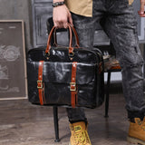 Genuine Leather Simple Messenger Bag