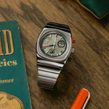 Square Steel Wave Watch