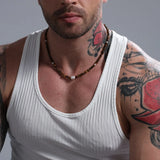 Retro Irregular Tiger Eye Pearl Beads Necklace