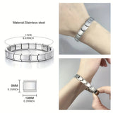 Bracelets en acier inoxydable de 9 mm de large