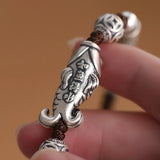 Retro Fish Beaded Sterling Silver Bracelet