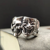 Retro Two Face Joker Ring
