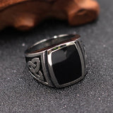 Gothic Centered Black Ring
