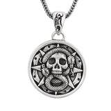 Skull Forged Round Pendant