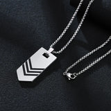 Stainless Steel Tie Bar Pendant Necklace