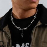 Stainless Steel Rivet Splice Necklace