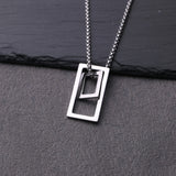 Minimalist Geometrical Square Pendant