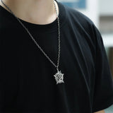 Hollow Hexagram Spiral Dragon Pendant