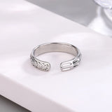 Cincin Garis Tekstur Cembung Cekung