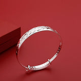 Sterling Silver Noble Phoenix Bangles Bracelet