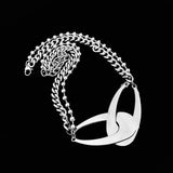 Punk Double Loop Cross Choker Necklace