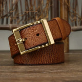 Embossing Cowhide Genuine Leather Belt