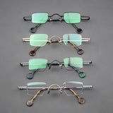 Small Square Alloy Eyeglasses