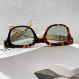Luxury Square Tortoise Style Sunglasses