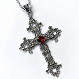 Punk Rhinestone Big Cross Pendant