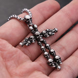 Gothic Skull Cross Pendant Necklace