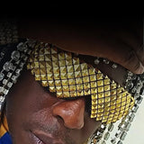 Steampunk Gold Silver Rivet Sunglasses