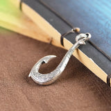 Relief Pattern Fishhook Pendant
