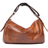 Brown Leather Big Barrel Bag
