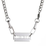 قلادة سلسلة شفرة الحلاقة