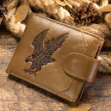Eagle Embossed Leather Bifold Wallet