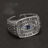 925-Sterling Silver God's Eye Adjustable Ring