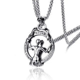 Skeleton Mirror Pendant Gothic Necklace