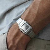 Numberless Silver Square Style Watch