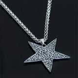 Collier pendentif étoile rétro en alliage de zinc