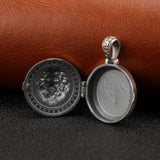 Openable Lion Head Round Pendant