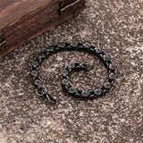 Black Irregular Cuban Chain Bracelet