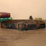 Camouflage Pure Cowhide Leather Belt