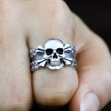 Neo-Gothic Sterling Silver Skull Ring