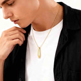 Smooth Bullet Pendant Necklace