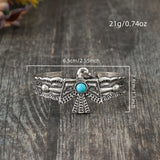 Tribal Eagle Cuff with Turquoise Gemstone Bracelet